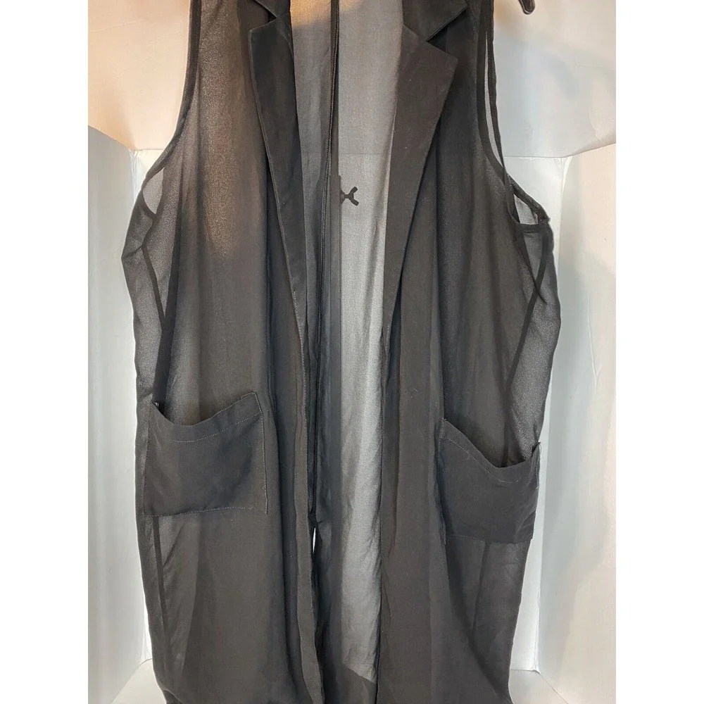 Ladies long Chiffon Jacket Special Occasion Evening Party Sheer Size S/M - Picture 3 of 13